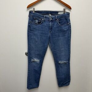 rag & bone Dre Jeans Women's 29 Distressed Low Rise Boyfriend Slim